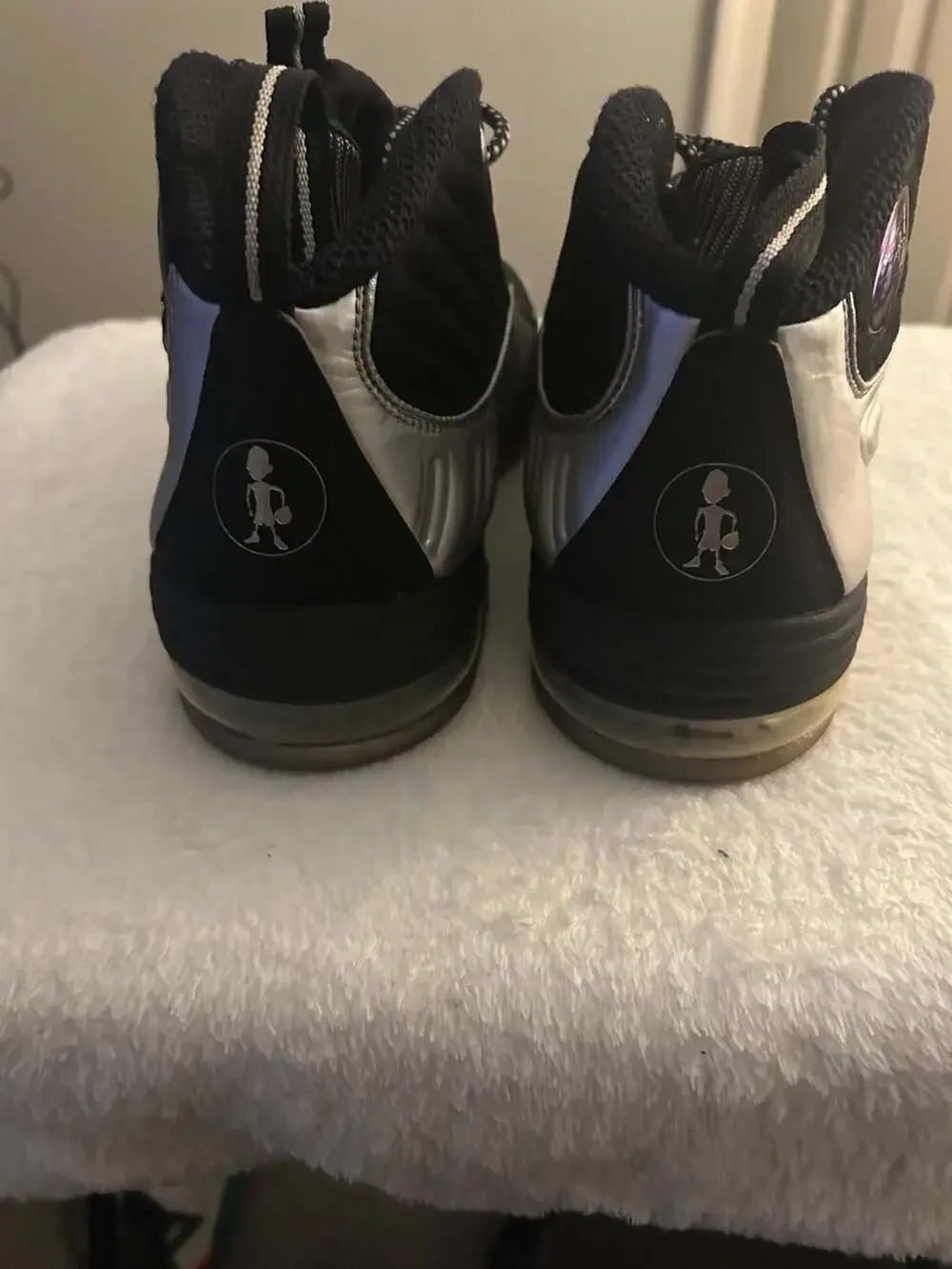 Nike Air Max Penny 1 Metallic Silver Black Basketball Shoes